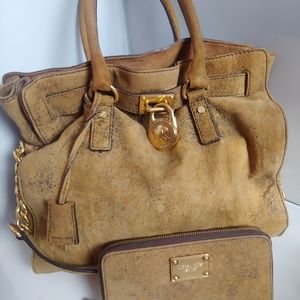 Michael Kors distressed hamilton + wallet